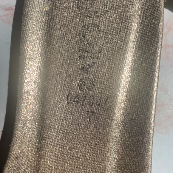 Gold Jeweled Slide Sandals, size 6-6.5 - Picture 7 of 9